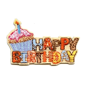 Happy Birthday Patch (Cupcake)