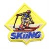 Skiing Sew-On Fun Patch (Yellow Diamond)