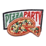 Pizza Party Fun Patch Black Border