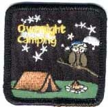 Overnight camping Sew-On Fun Patch