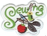 Sewing (white) Sew-On Fun Patch