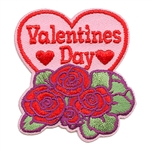 Valentine Day with Roses Fun Patch