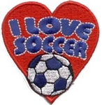 I Love Soccer Sew-On Fun Patch