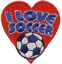 I Love Soccer Sew-On Fun Patch