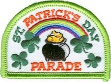 St Patricks Day Parade (green) Sew-On Fun Patch