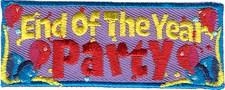 End of the Year Party balloons Sew-On Fun Patch