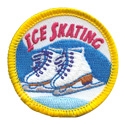 Ice Skating Yellow Border Fun Patch