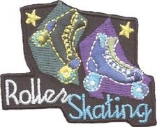 Roller Skating (black) Sew-On Fun Patch