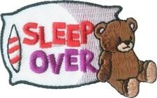 Sleep Over Sew-on Fun Patch (bear and pillow)