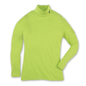 Mock Neck Long-Sleeve Shirt - Lime
