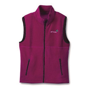 Polyester Fleece Vest - Raspberry