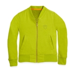 Girls Chartreuse Bomber Jacket