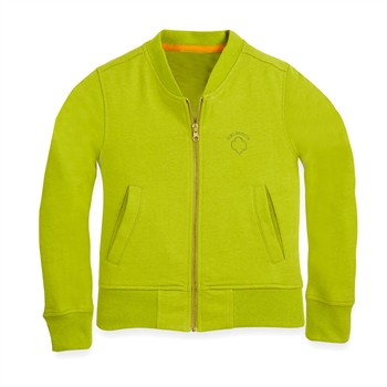 Girls Chartreuse Bomber Jacket