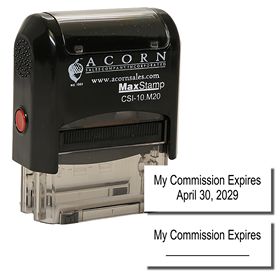 Self Inking Commision Expiration Stamp