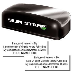 Slim Pre-Inked Stamp of Embossed Hereon Stamp