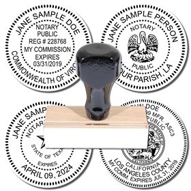 Regular Rubber Stamp of Notary Public Seal
