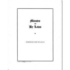 Pre-Printed Minutes and By Laws