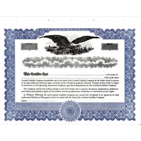Blue Short Form LLC Certificate