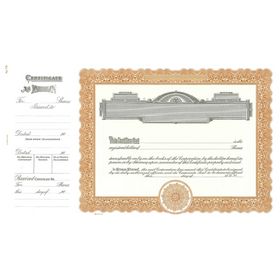 Goes 721 Corporate Stock Certificate Form