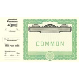 Goes 501 Common Stock Certificate