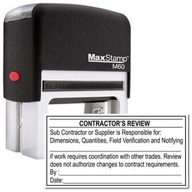 Self Inking Contractor's Review Stamp
