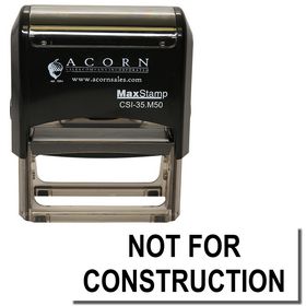 Self Inking Not For Construction Stamp
