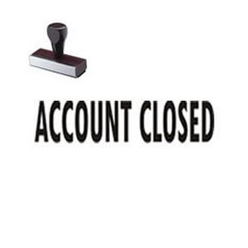 Account Closed Rubber Stamp