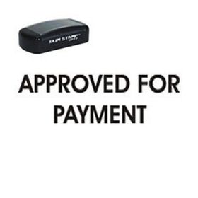 Slim Pre-Inked Approved For Payment Stamp