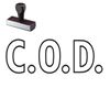 COD Rubber Stamp with Outline Text