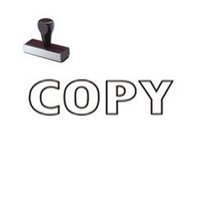 Copy Rubber Stamp with Outline Text