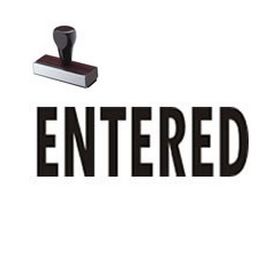 Entered Business Rubber Stamp