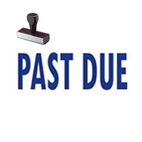 Past Due Payment Rubber Stamp