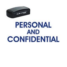 Slim Pre-Inked Personal Confidential Stamp