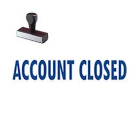 Account Closed Rubber Stamp