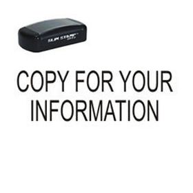 Pre-Inked Copy For Your Information Stamp
