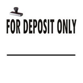 For Deposit Only Rubber Stamp