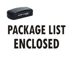 Pre-Inked Package List Enclosed Stamp