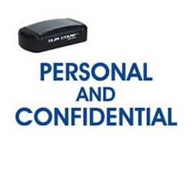 Pre-Inked Personal Confidential Stamp