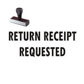 Return Receipt Requested Rubber Stamp
