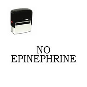 Self-Inking No Epinephrine Stamp