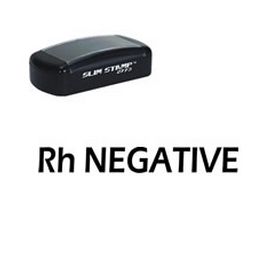 Slim Pre-Inked Rh Negative Stamp