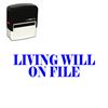 Self-Inking Living Will On File Stamp