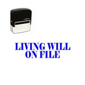 Self-Inking Living Will On File Stamp