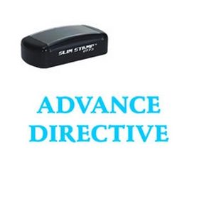 Slim Pre-Inked Advance Directive Stamp