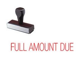 Full Amount Due Rubber Stamp