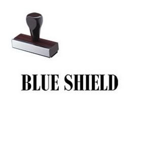 Blue Shield Rubber Stamp