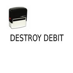 Self-Inking Destroy Debit Stamp