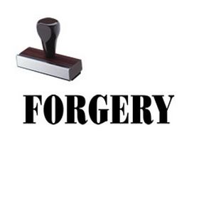 Forgery Rubber Stamp
