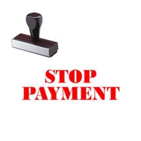 Stop Payment Rubber Stamp