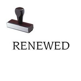 Renewed Rubber Stamp